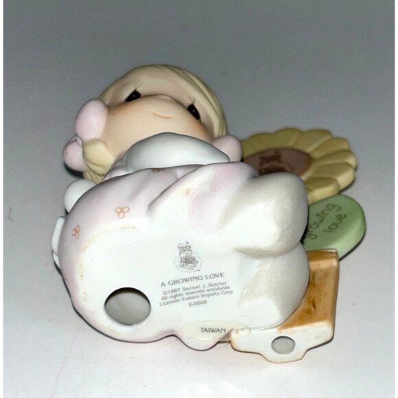 Precious Moments A Growing Love 1988 Membership Girl with Flower Pot Figurine - Picture 6 of 7